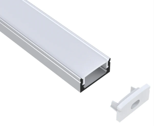 ALUMINUM CHANNEL 8FT, FROSTED DIFFUSER COVER BN252