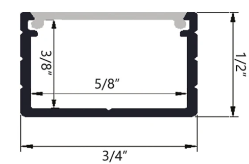 ALUMINUM CHANNEL 8FT, FROSTED DIFFUSER COVER BN269