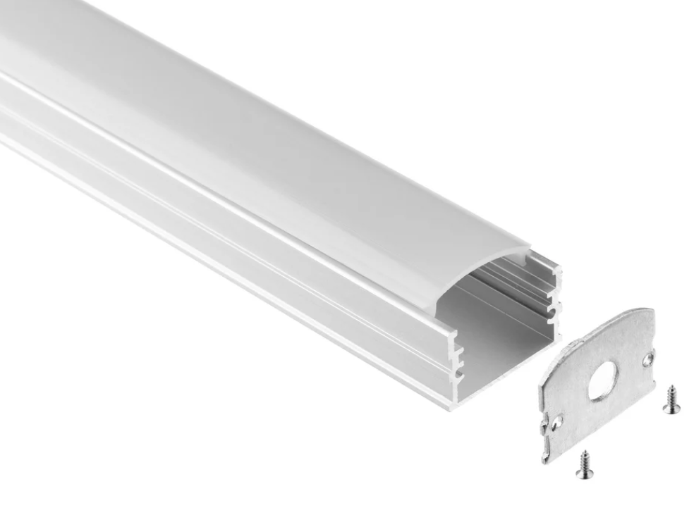 ALUMINUM CHANNEL 8FT, FROSTED DIFFUSER COVER BN256