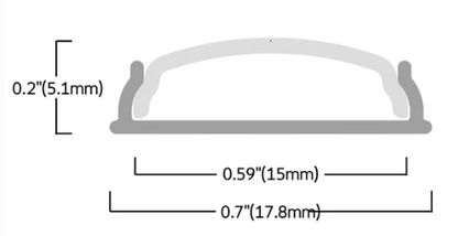 ALUMINUM CHANNEL 8FT, FROSTED DIFFUSER COVER BENDABLE CURVED BN263