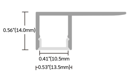 ALUMINUM CHANNEL 8FT, DRYWALL, FROSTED DIFFUSER COVER BN5617